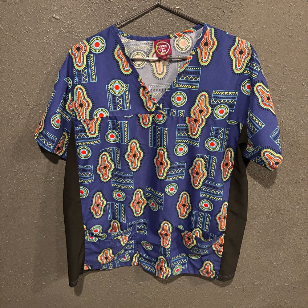 Women’s Divine Southwestern Design Scrub Top